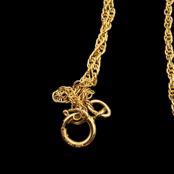 14k gold cross with diamond necklace - Picture 3 of 5